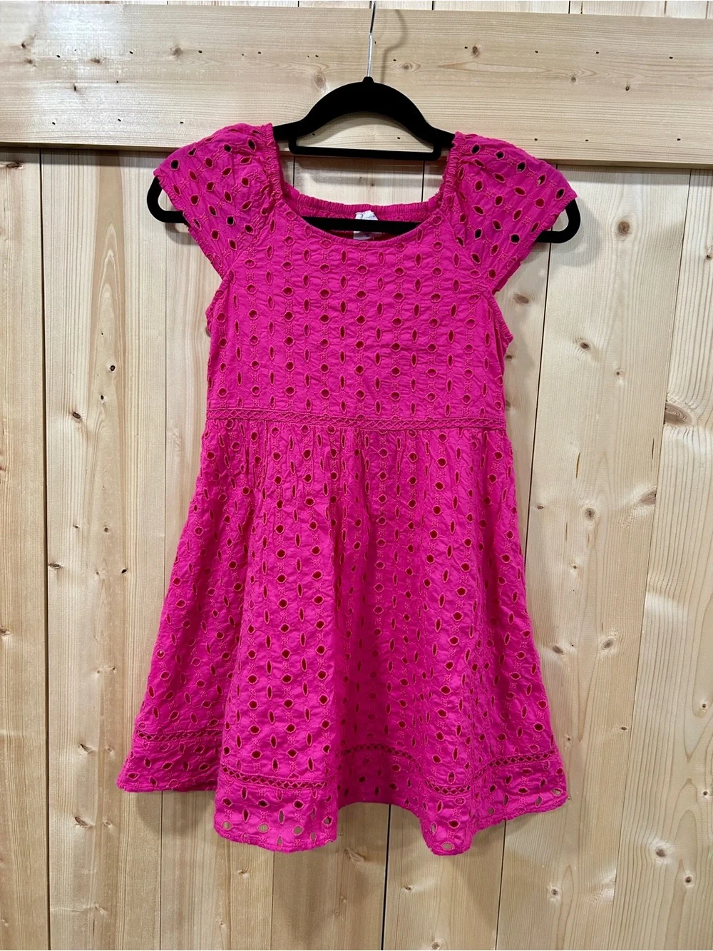Abercrombie Kids Pink Cotton Eyelet Dress NWT Size 11/12